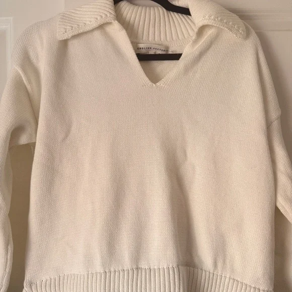 NWT English Factory Long-Sleeve Polo Twofer Midi Dress Sz L - Picture 5 of 9